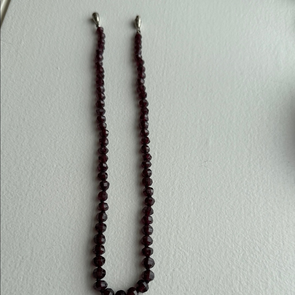 Elegant Garnet Beaded Necklace